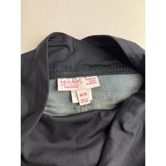 Isabel Maternity Dark Wash Denim Shorts - Size 10/30 NWT - Picture 6 of 7